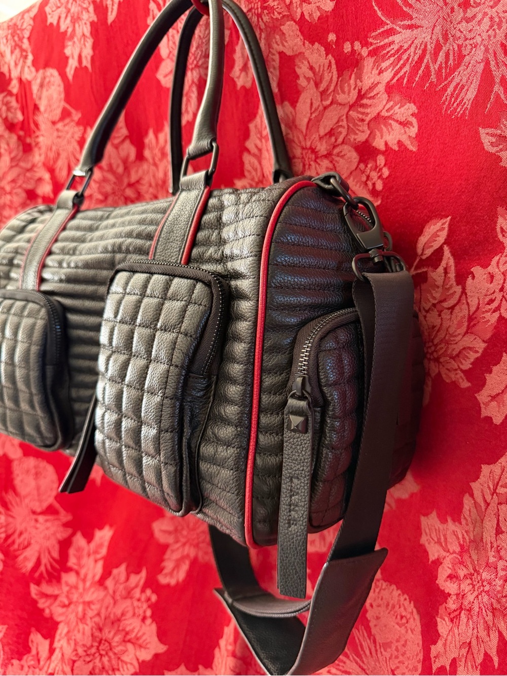 L.A.M.B. Quilted leather small duffle barrel bag - Picture 3 of 10